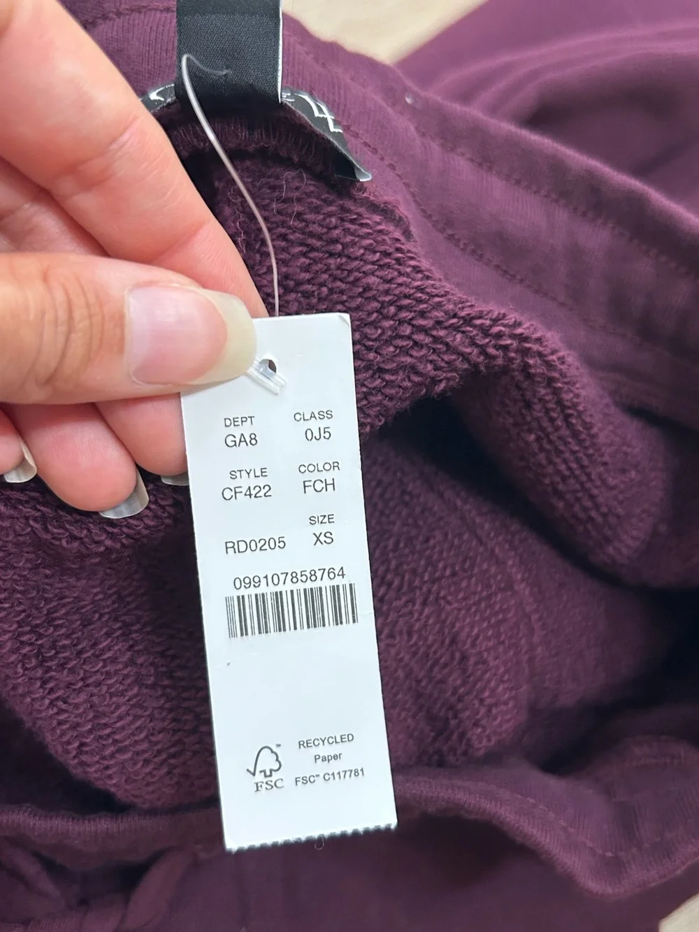 NWT J. Crew 100% Cotton Heritage Terry Wide Leg Drawtsring Sweatpant in Maroon